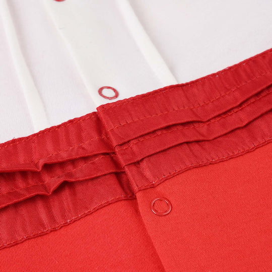 Infant Boys Cotton Interlock Romper Red Bow-Red