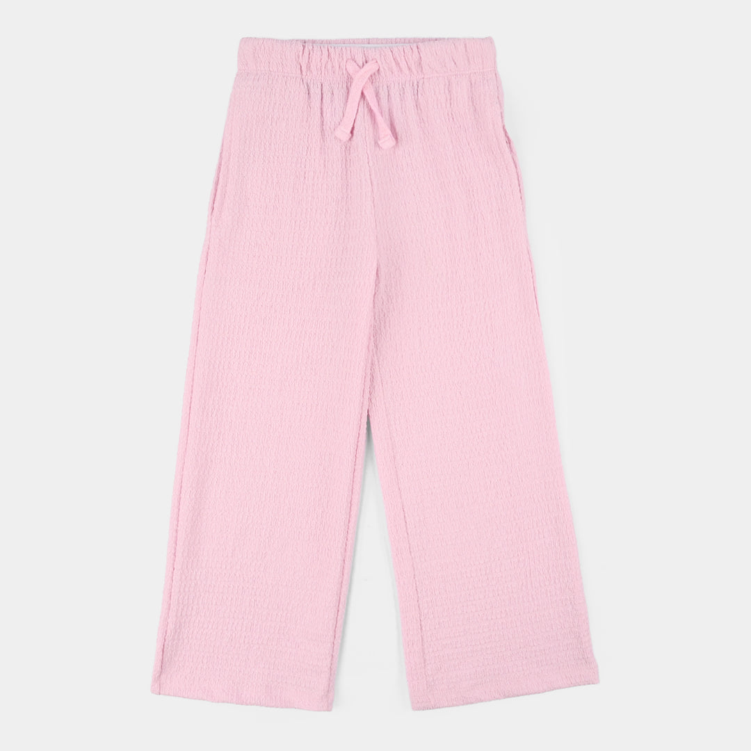 Girls China Fabric Suit 'Floral Collar-PINK