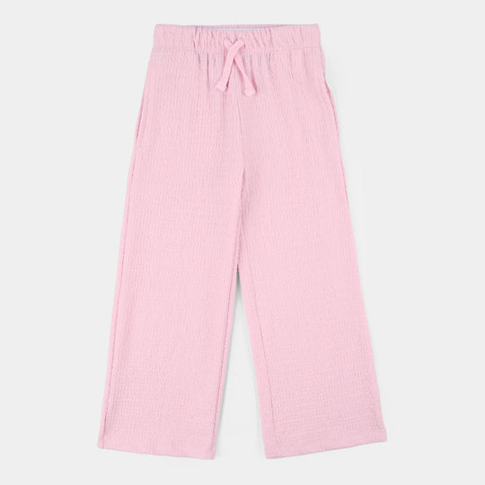 Girls China Fabric Suit 'Floral Collar-PINK