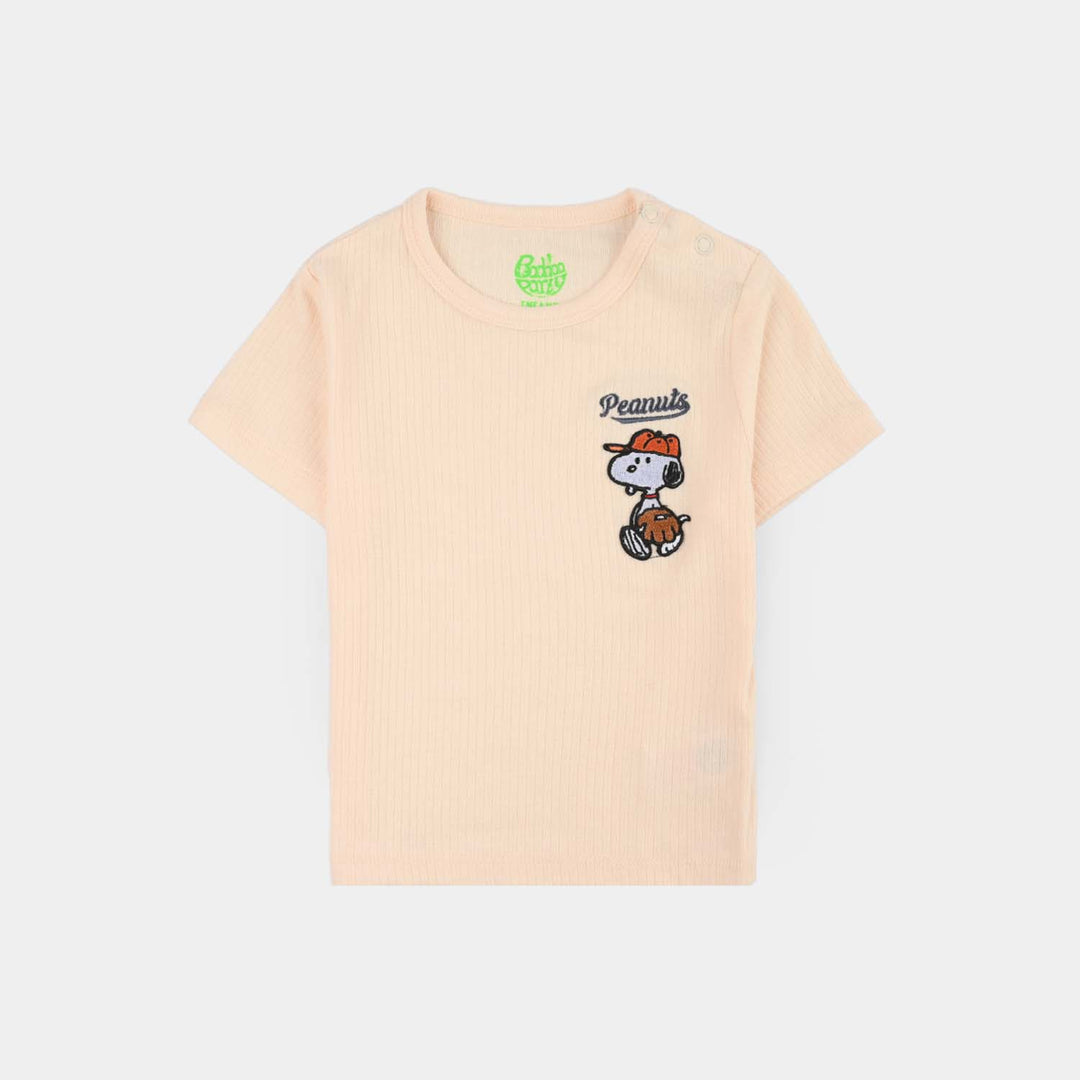 Infant Boys Yarn Dyed Suit - Off-White/Navy