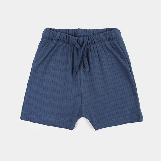 Infant Boys Yarn Dyed Suit - Off-White/Navy