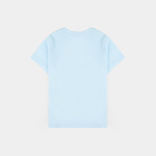 Infant Girls Cotton Interlock Suit (Paradise) - Blue/Pink