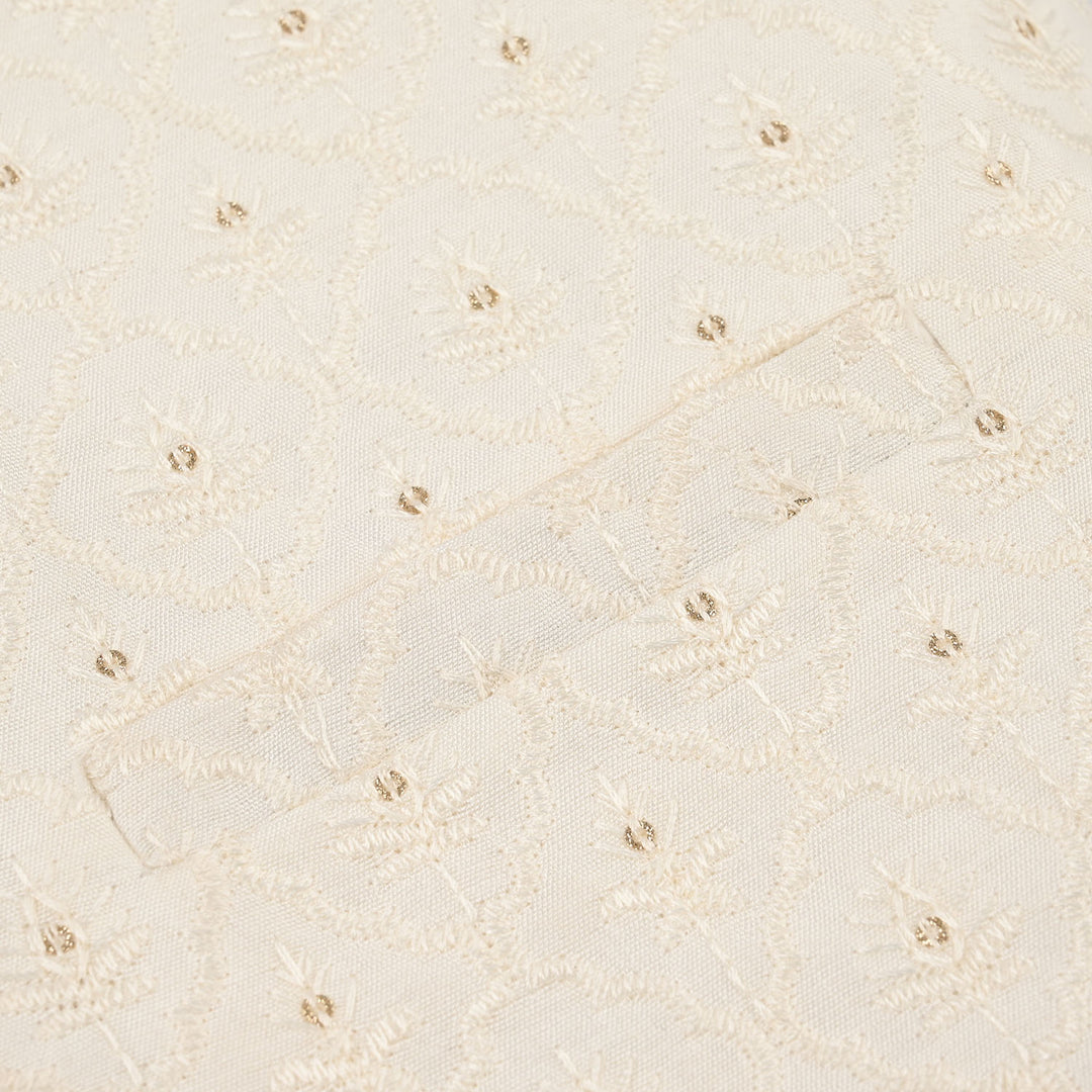 Boys Poly Viscose Waistcoat (Elegant) - White