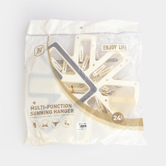 LAUNDRY HANGER 24 CLIPS White