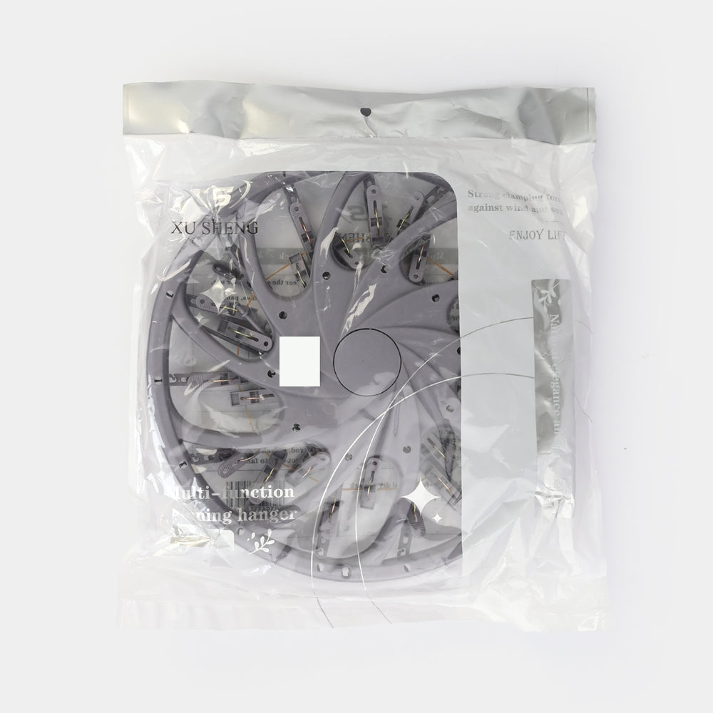 LAUNDRY HANGER 24 CLIPS | GREY XS71076