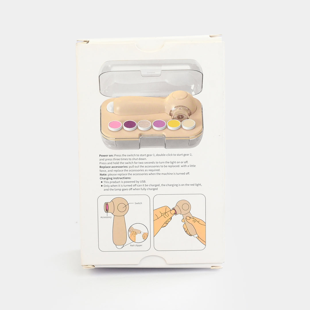 Rechargeable Ergonomic Baby Nail Trimmer & Polisher | Cream 2752