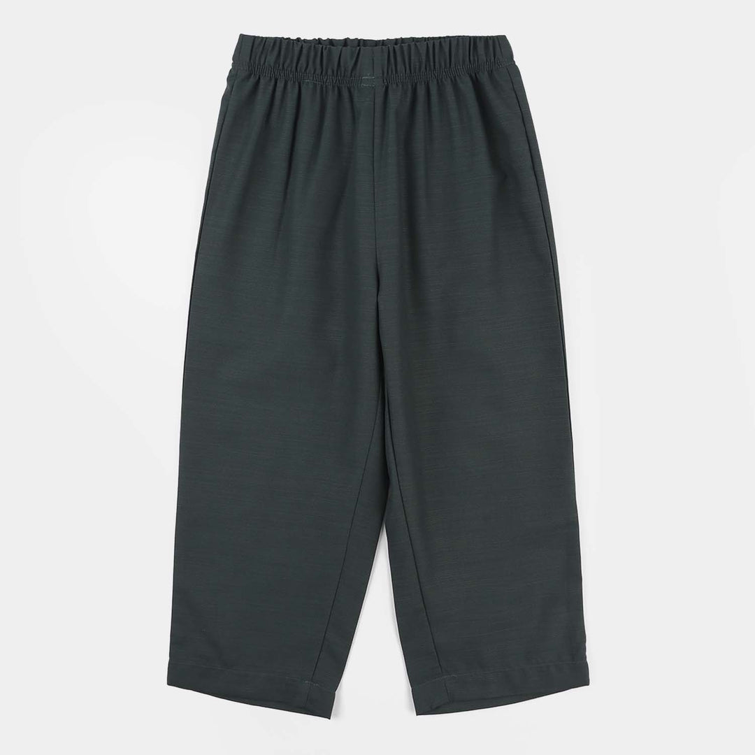 Boys Poly Viscose Shalwar Suit (Running Stitch) - Teal Green