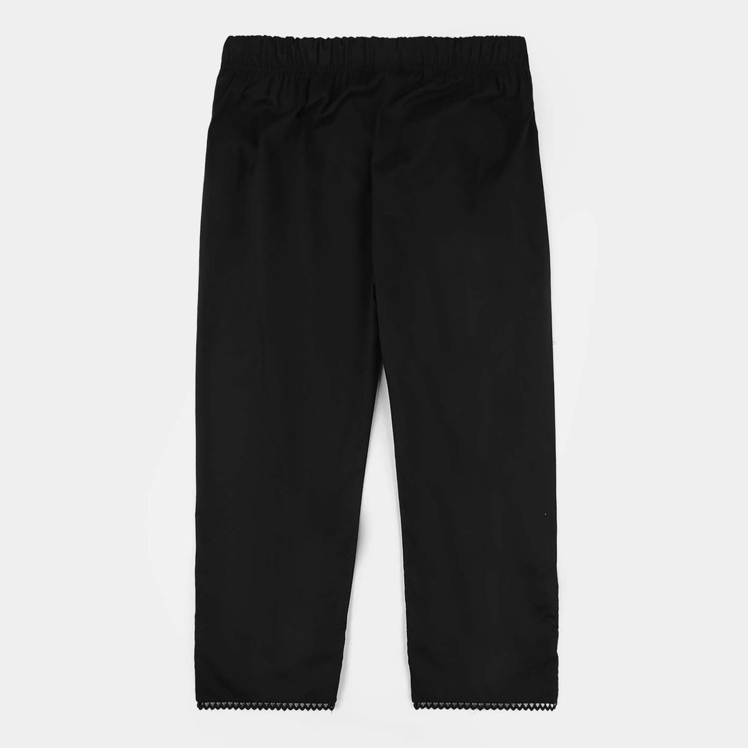 Girls Cotton Pant Hanging Tassels (Black)