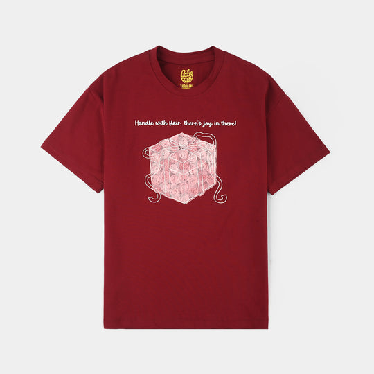 Girls Lycra Jersey T-Shirt (Gift Box) - Maroon