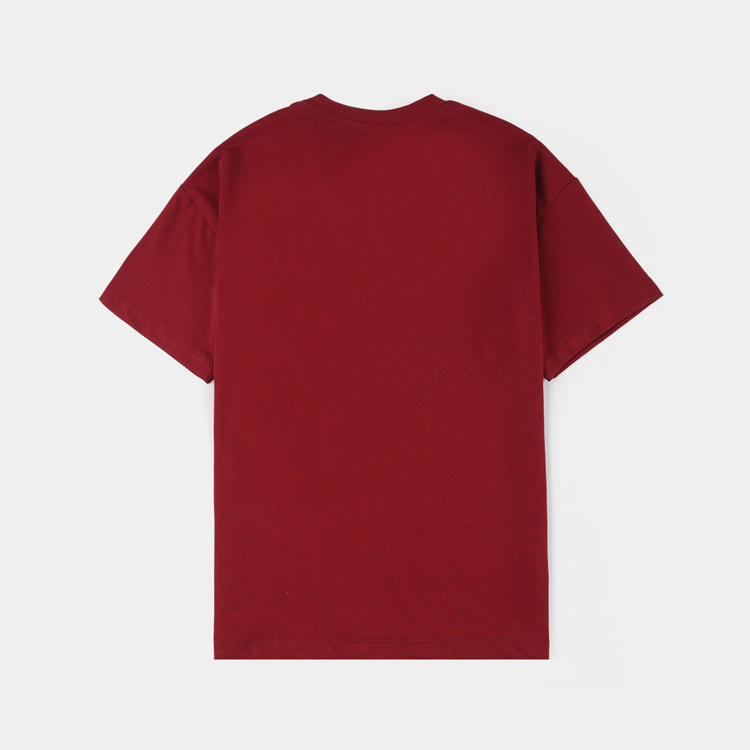 Girls Lycra Jersey T-Shirt (Gift Box) - Maroon