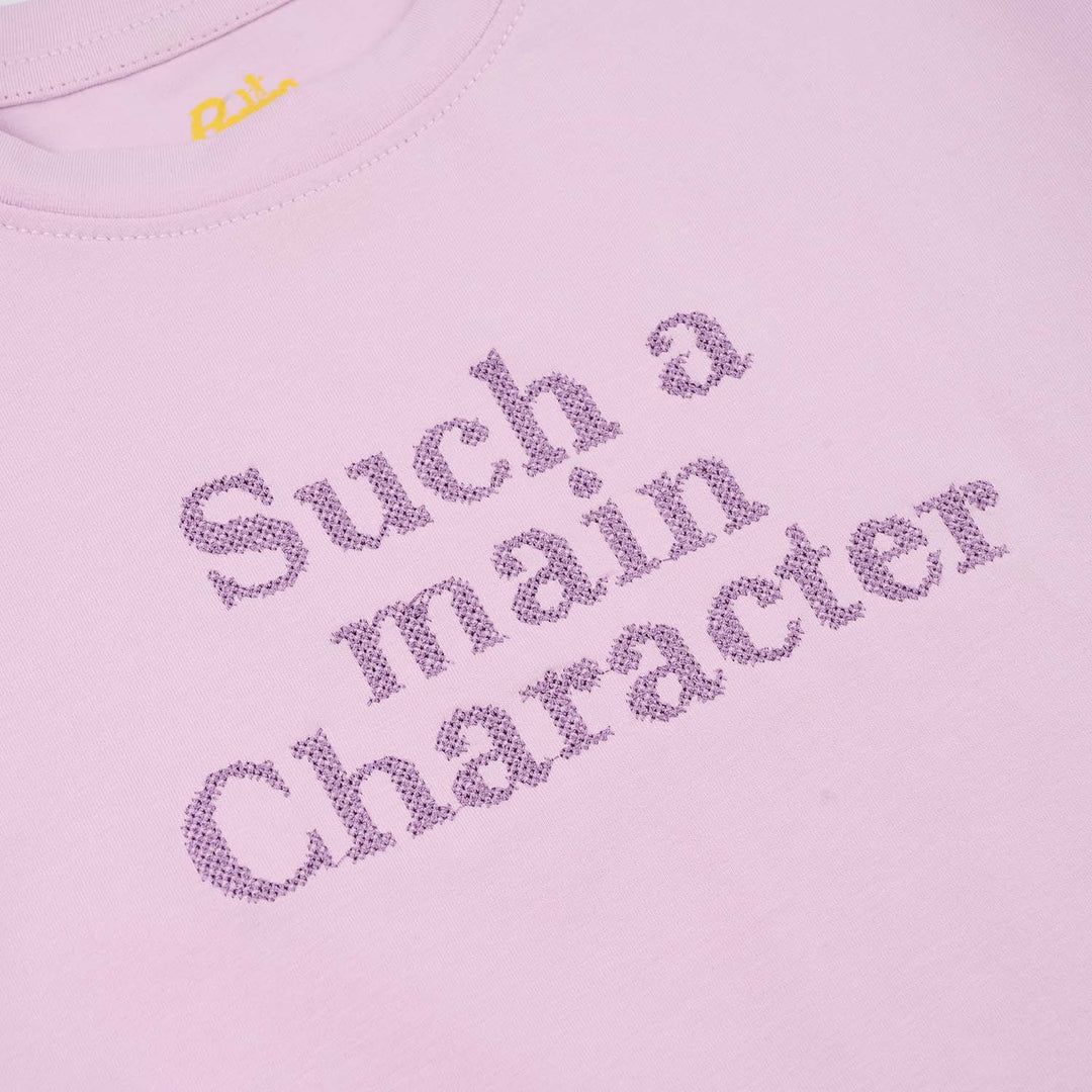 Girls Lycra Jersey T-Shirt (Pearl Bow) - Purple