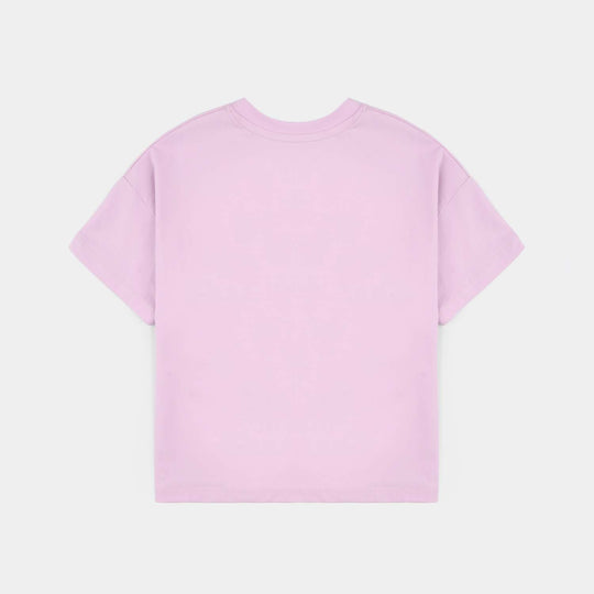 Girls Lycra Jersey T-Shirt (Pearl Bow) - Purple