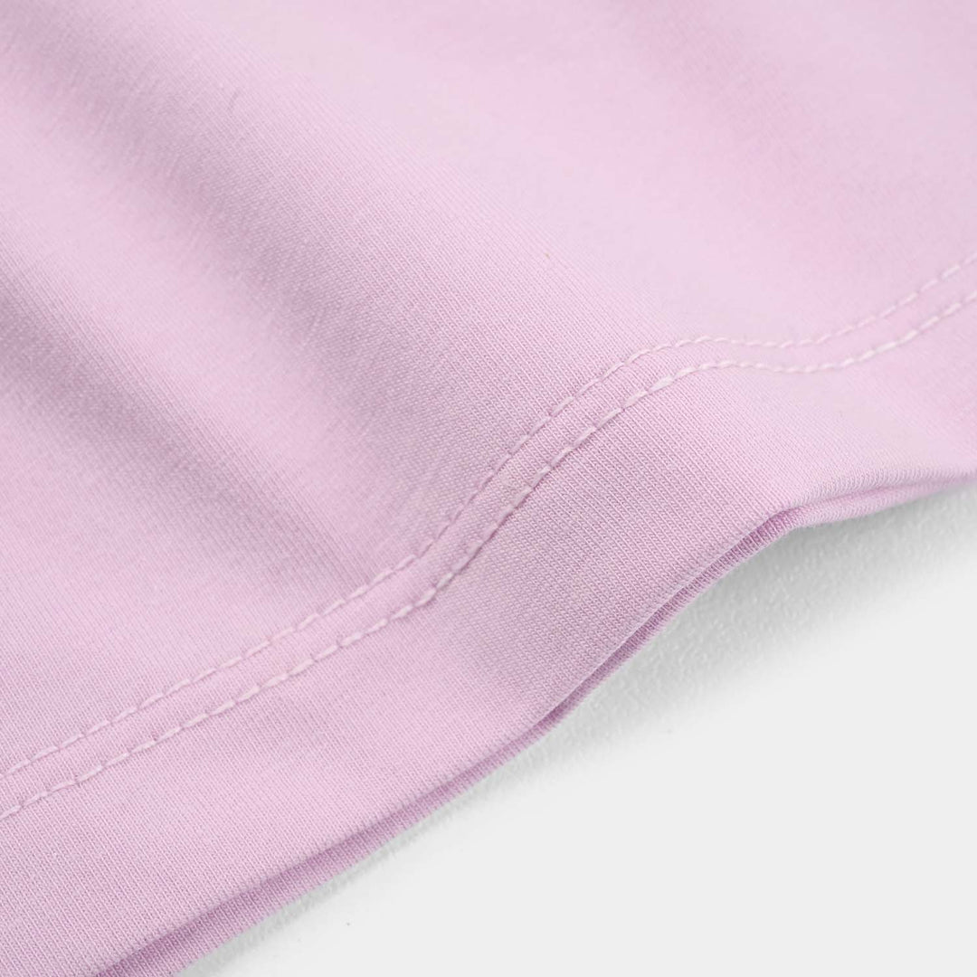 Girls Lycra Jersey T-Shirt (Pearl Bow) - Purple