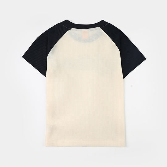 Boys Thermal T-Shirt Half Sleeve (Athletic) - Navy/White