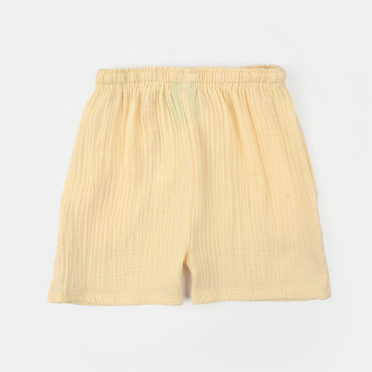 Infant Boys Cotton Interlock Suit (Good Day) - Brown/Off White