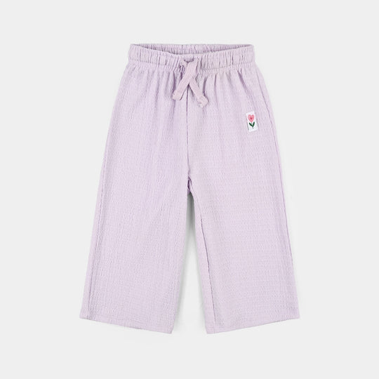 Infant Girls Poly Crinkle Sleeping Pajamas (Heart Flower) - Purple