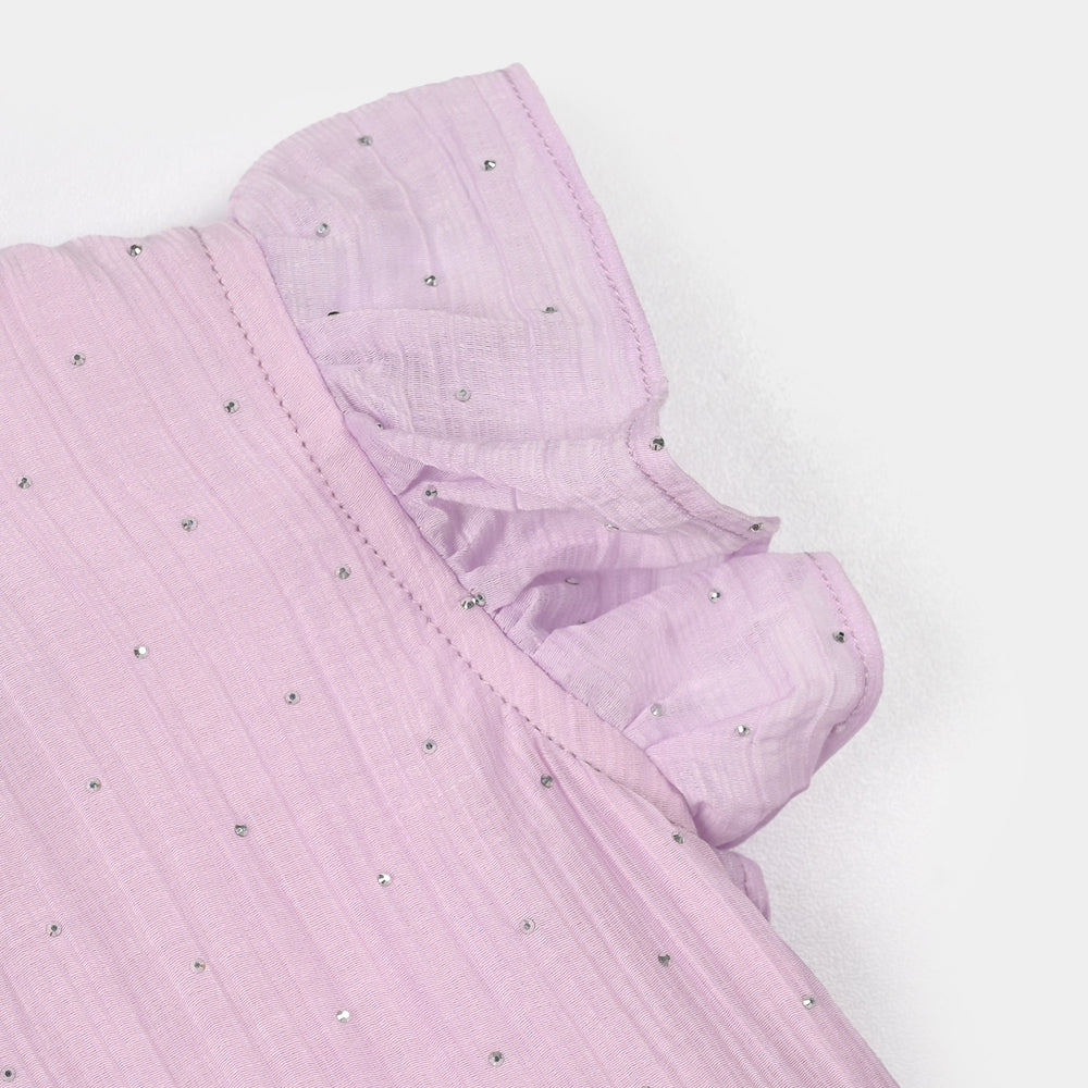 Infant Girls Chiffon Causal Top Diamond-Lilac