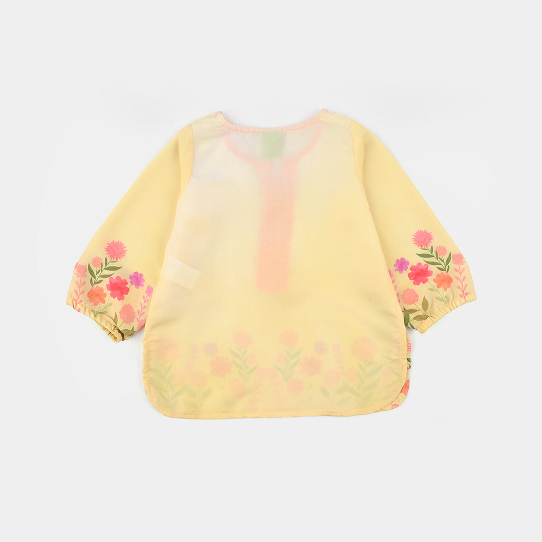 Infant Girls Poly Lawn Casual Top (Sunny) - Yellow