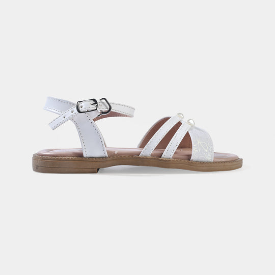 Girls Sandal 456-131-WHITE