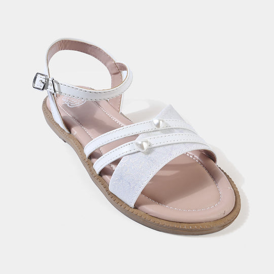 Girls Sandal 456-131-WHITE
