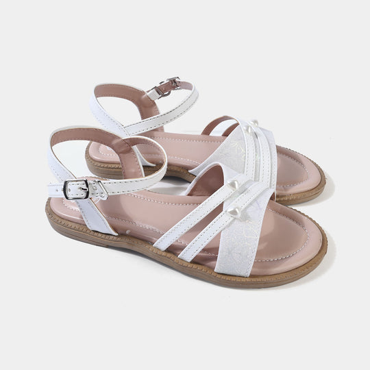 Girls Sandal 456-131-WHITE