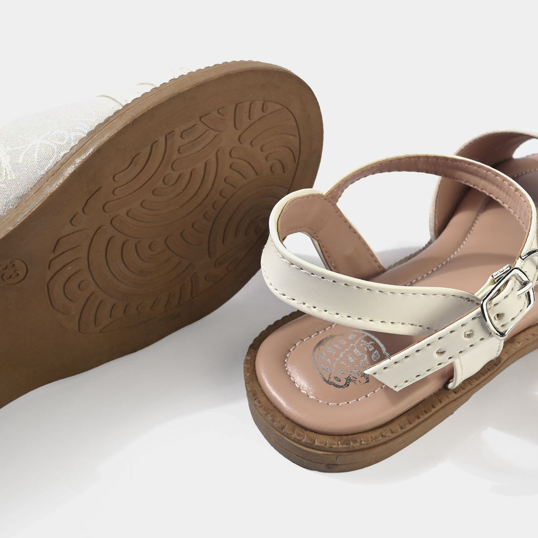Girls Sandal 456-131-WHITE