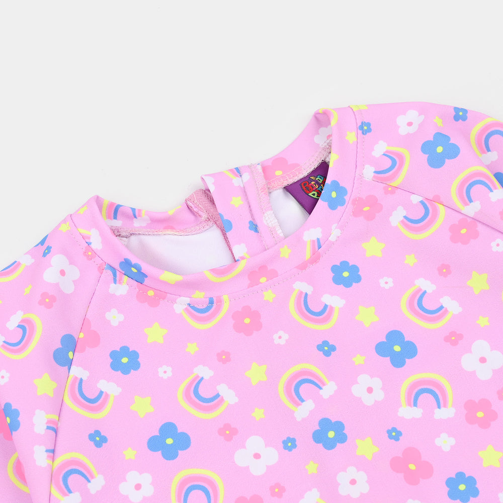 Girls Nylon Swimming Jumper Rainbow
