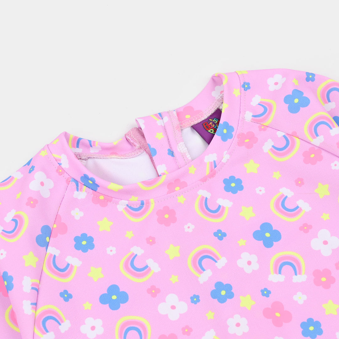 Girls Nylon Swimming Jumper Rainbow