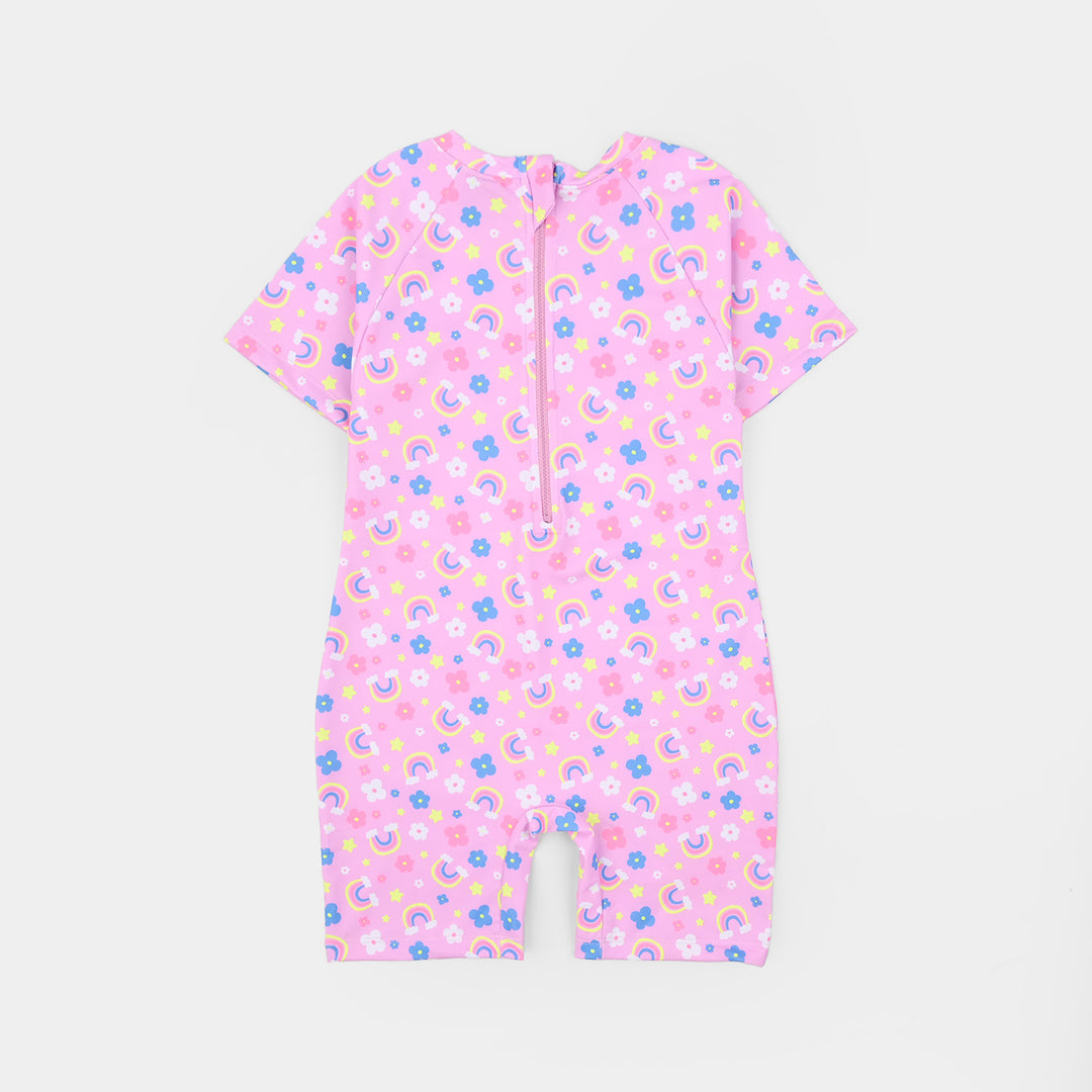 Girls Nylon Swimming Jumper Rainbow