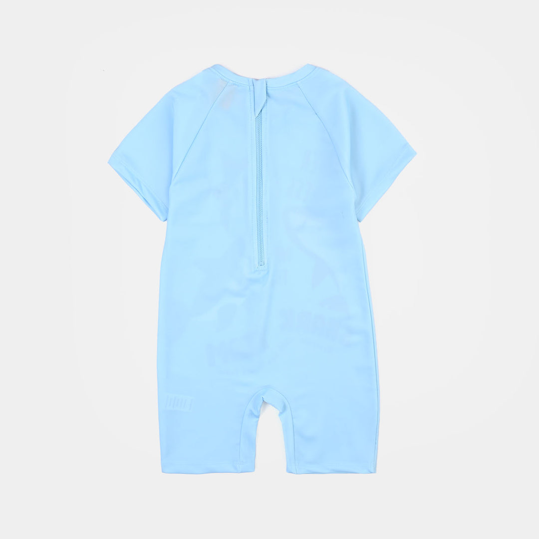 Boys Nylon Swimming Jumper Shark Team-BLUE