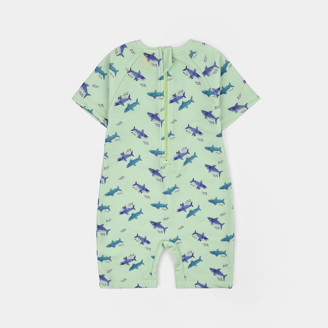 Boys Nylon Swimming Jumper Shark-GREEN
