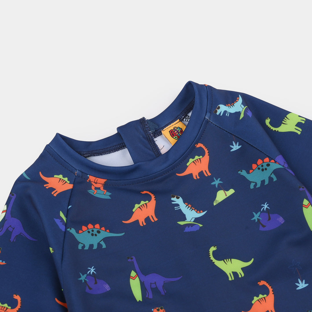 Boys Nylon Swimming Jumper Dino-BLUE