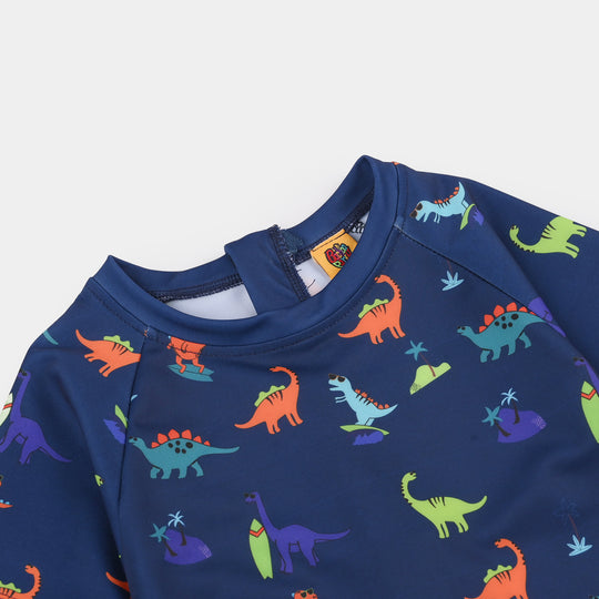 Boys Nylon Swimming Jumper Dino-BLUE