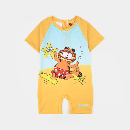 Boys Microfiber Jersey Swimming Jumper (Character) - Yellow