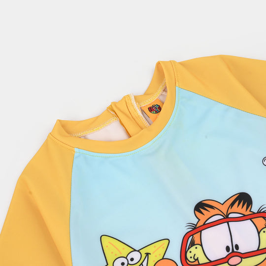 Boys Microfiber Jersey Swimming Jumper (Character) - Yellow