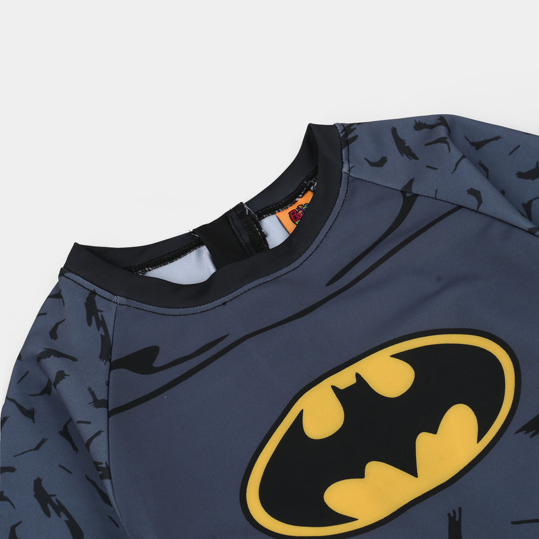 Boys Microfiber Jersey Swimming Jumper (Character) - Black