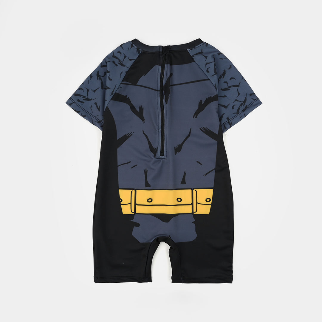 Boys Microfiber Jersey Swimming Jumper (Character) - Black