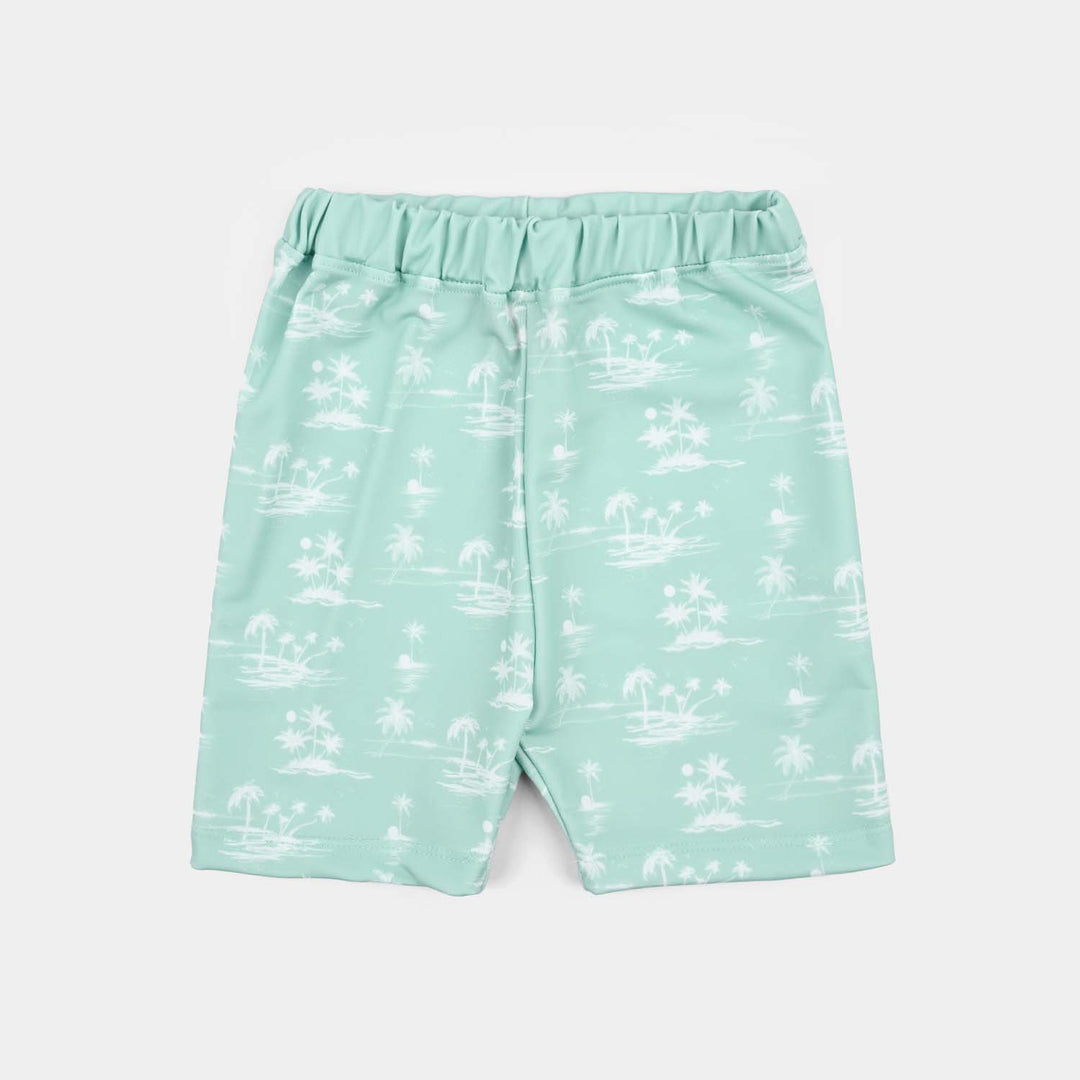 Boys Nylon Swimming 2Piece Suit Sea Shore -Green