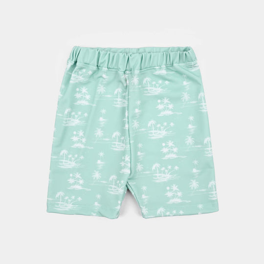 Boys Nylon Swimming 2Piece Suit Sea Shore -Green