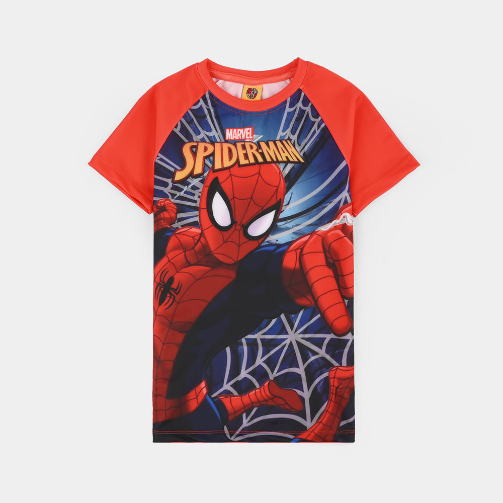 Boys Nylon Swimming 2Piece Suit Character-RED