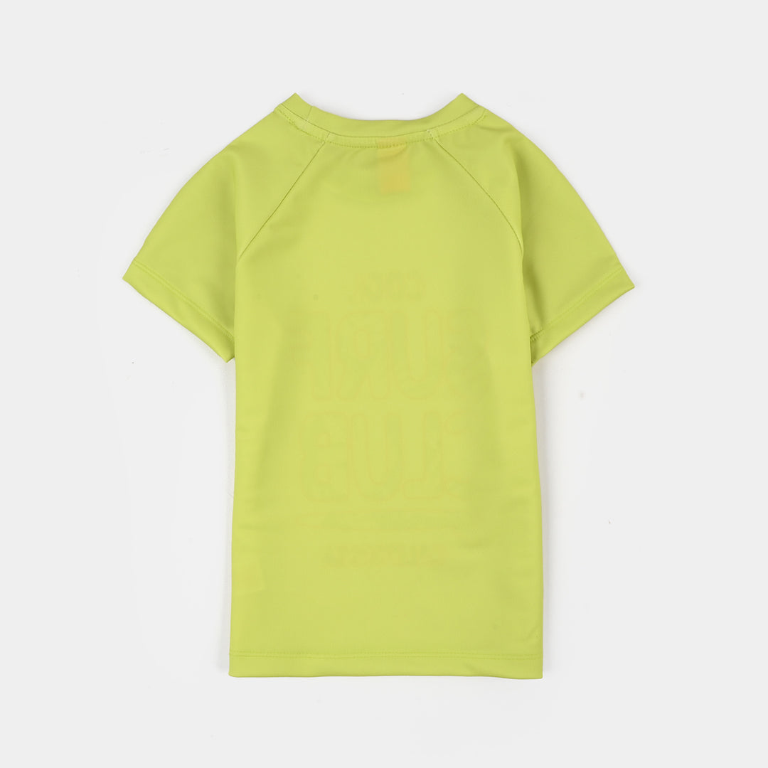 Boys Nylon Swimming 2Piece Suit-Lemon