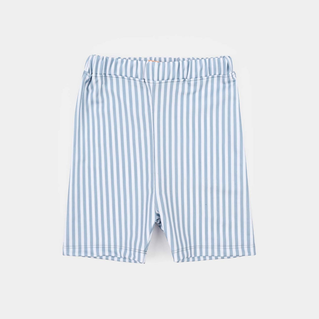 Boys Nylon Swimming 2Piece Suit Wavy Hello-BLUE