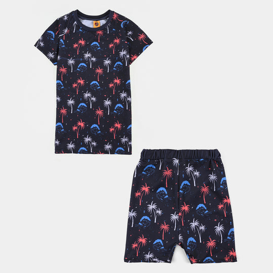Boys Swimming 2 Piece Suit Palm Tree