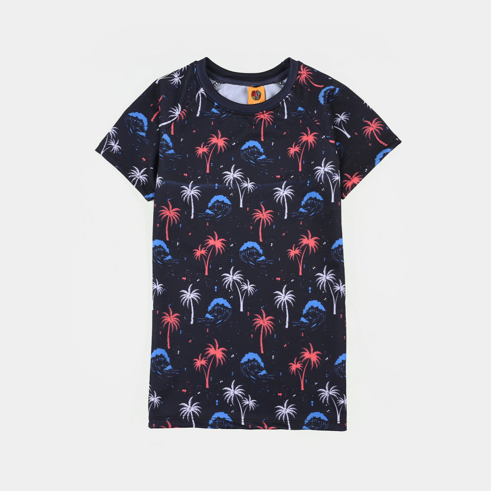 Boys Swimming 2 Piece Suit Palm Tree