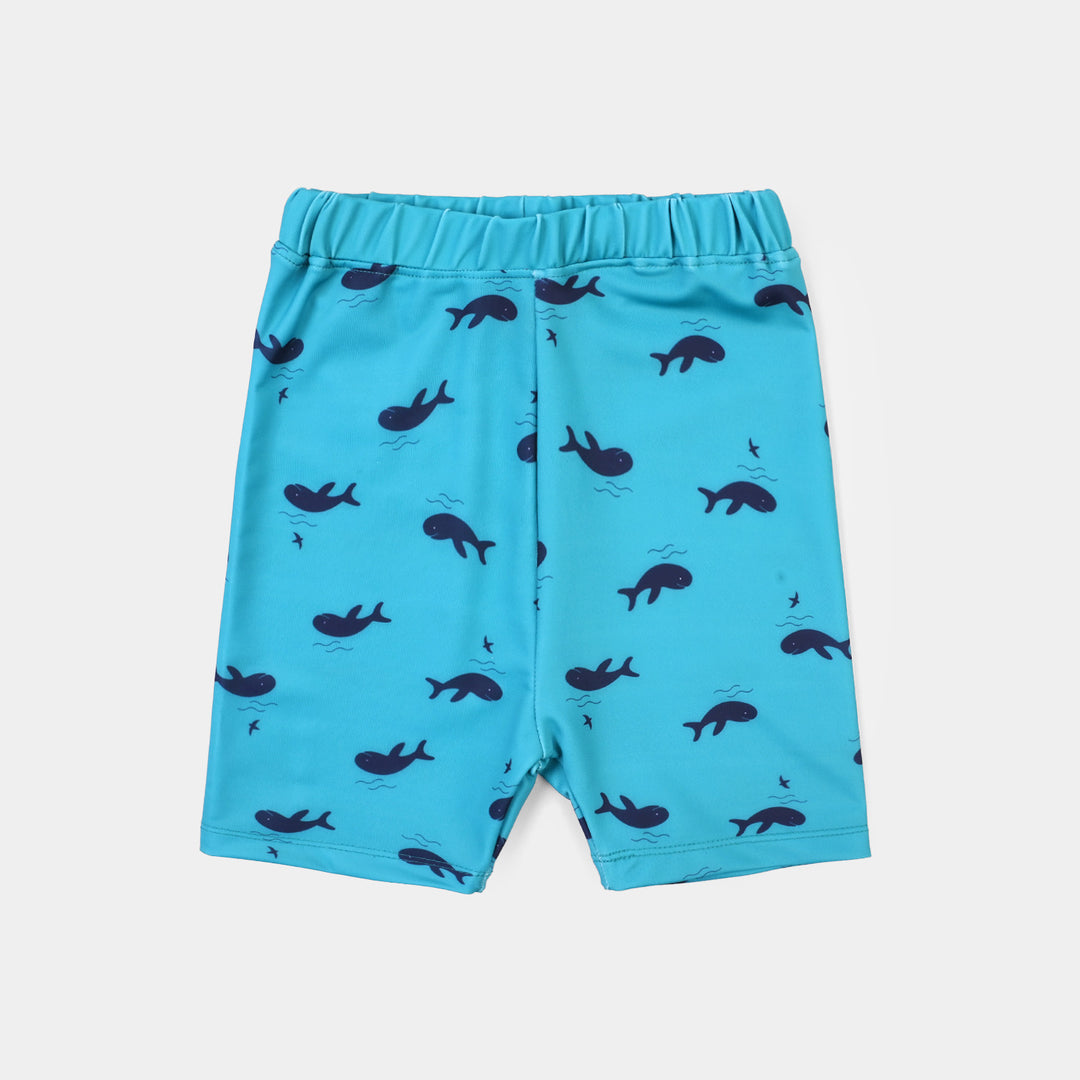 Boys Nylon Swimming Short Dolphin-GREEN