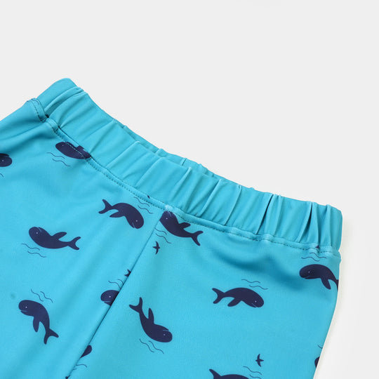 Boys Nylon Swimming Short Dolphin-GREEN