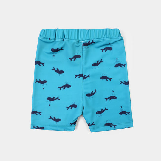 Boys Nylon Swimming Short Dolphin-GREEN