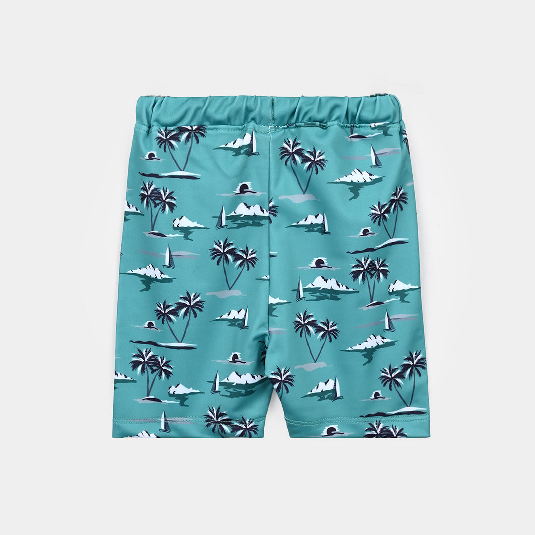 Boys Swimming Short Palm Tree-GREEN