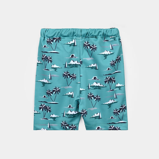 Boys Swimming Short Palm Tree-GREEN
