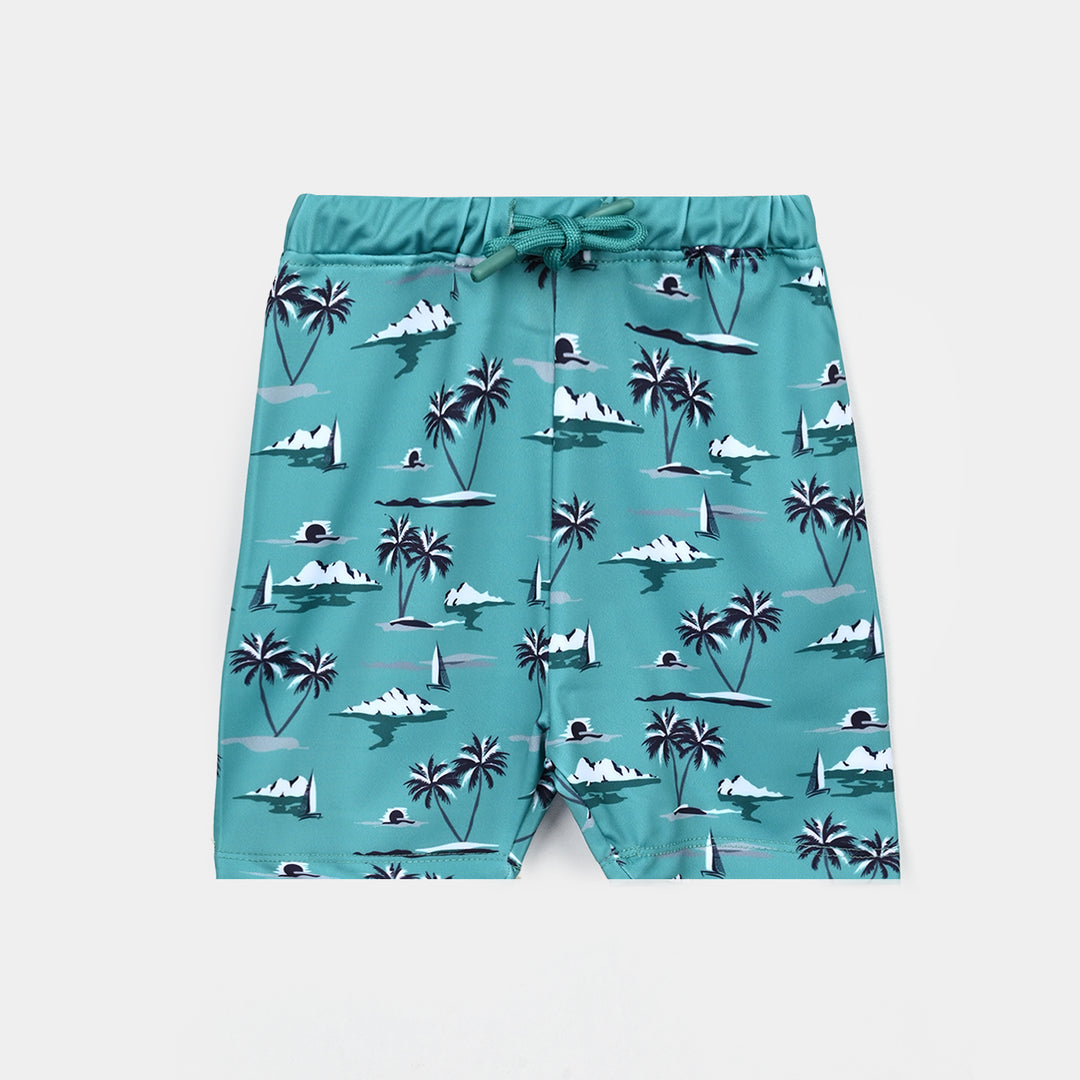 Boys Swimming Short Palm Tree-GREEN